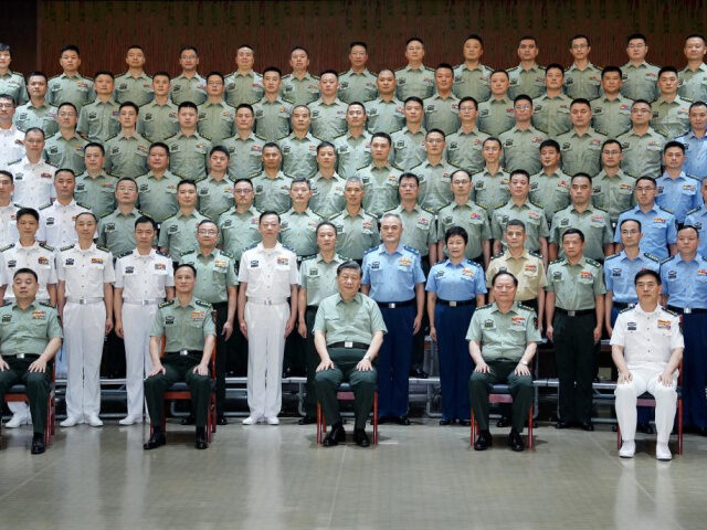 hinese President Xi Jinping, also general secretary of the Communist Party of China (CPC) Central Committee and chairman of the Central Military Commission, meets with representatives of officers and soldiers of the People's Liberation Army (PLA) Eastern Theater Command and has group photos with them during his inspection of the …