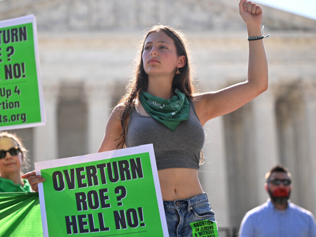 Anti-abortion activists protest outside of the US Supreme Court in Washington, DC, on June