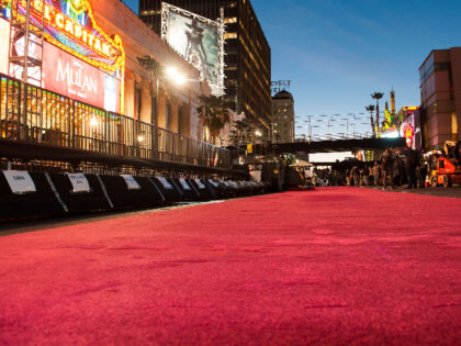 HOLLYWOOD, CA - FEBRUARY 20: A general view of the red carpet installation for the 85th Ac