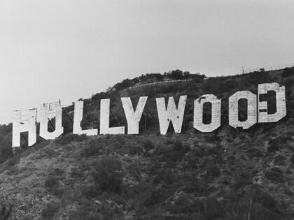 The Hollywood sign on Mount Lee in the Hollywood Hills, overlooking Hollywood in Los Angel