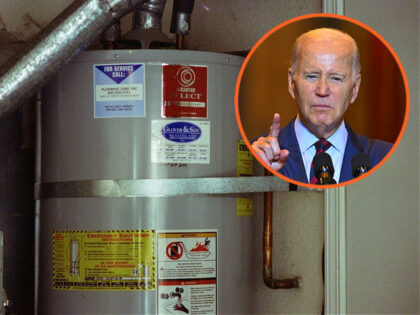 hot water heater INSET: Joe Biden