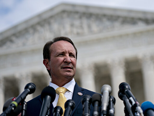 Jeff Landry, Louisiana attorney general, speaks during a news conference outside the Supre