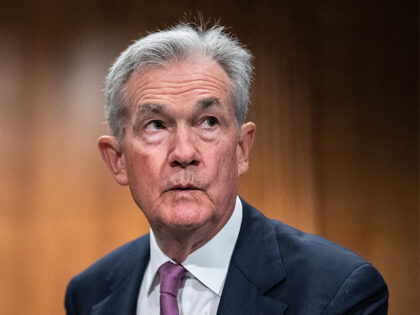 Federal Reserve Chairman Jerome Powell prepares to testify during the Senate Banking, Hous
