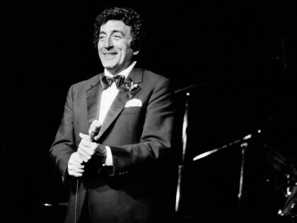 American Pop & Jazz singer Tony Bennett (born Anthony Dominick Benedetto) performs onstage
