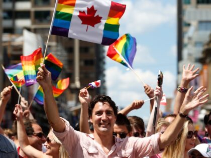 TORONTO, ON - JULY 3: The annual Pride Parade takes place as it winds its way downtown. Th