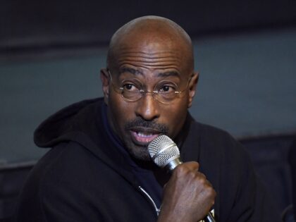 Van Jones addresses the audience at a panel discussion of "The First Step" at Laemmle Royal