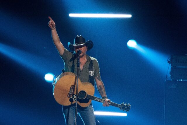 American singer Jason Aldean at the Country Music Awards in Frisco, Texas in May 2023