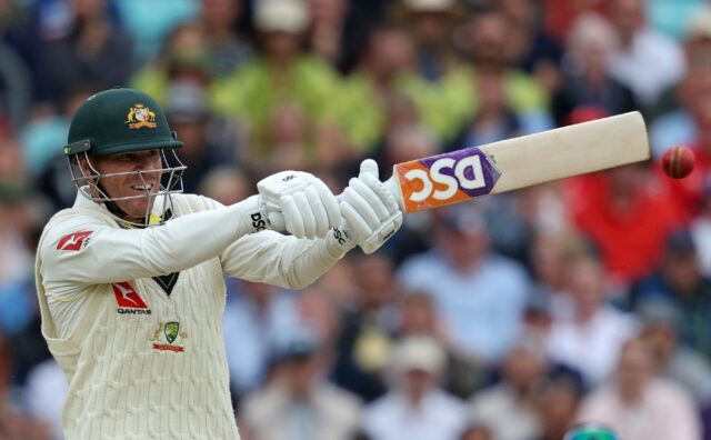 Australia's David Warner passed fifty as the tourists chase down 384 to win the fifth Ashe