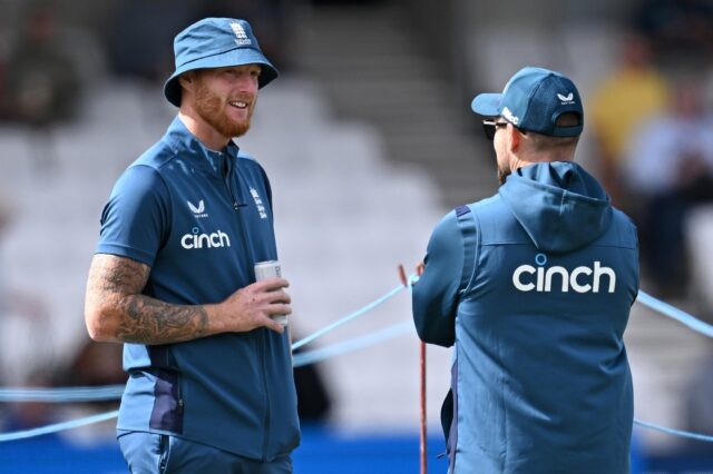 Bowling first - England's captain Ben Stokes (L) won the toss in the third Ashes Test at H