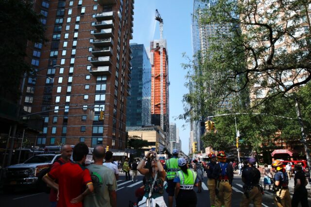 A construction crane collapsed in New York, on July 26, 2023, injuring several people