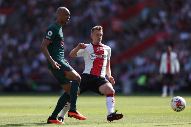 Fabinho (L) spent five seasons with Liverpool