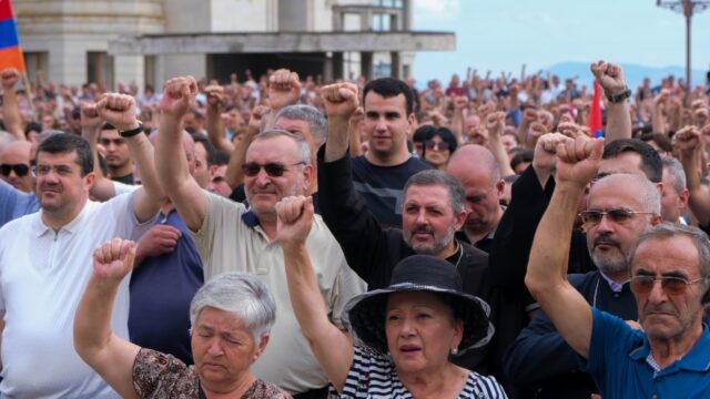 On Friday, some 6,000 people rallied in Karabakh to demand the reopening of the Lachin cor