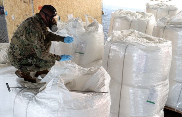 The Mexican navy is in charge of drug checks at the Manzanillo port
