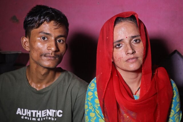 Pakistani Seema Haider (R) snuck across borders to be with Indian Sachin Meena, who she me