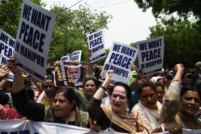 A protest for peace and against sexual violence against women in the ongoing ethnic clashe