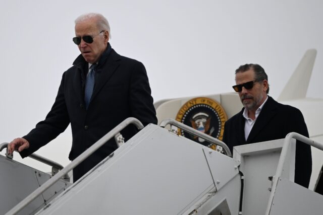 US President Joe Biden (L) has acknowledged the four-year-old daughter of his son Hunter B