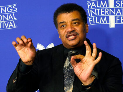 Astrophysicist Neil deGrasse Tyson poses at the premiere of the film "80 for Brady&qu