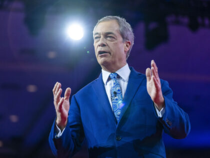 Nigel Farage speaks at the Conservative Political Action Conference, CPAC 2023, Friday, March 3, 2023, at National Harbor in Oxon Hill, Md. (AP Photo/Alex Brandon)