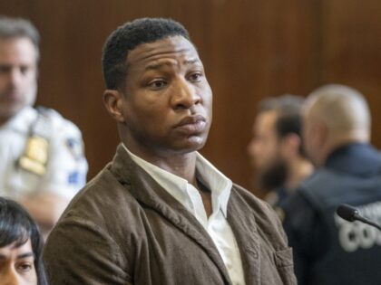 Jonathan Majors is seen in court during a hearing in his domestic violence case, Tuesday, June 20, 2023 in New York. Majors’ domestic violence case will go to trial Aug. 3, the judge said Tuesday, casting him in a real-life courtroom drama as his idled Hollywood career hangs in the …