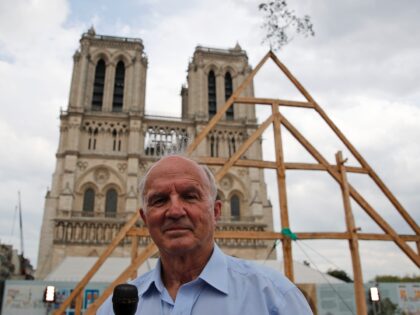 FILE - General Jean-Louis Georgelin who is to oversee reconstruction of Notre Dame Cathedr
