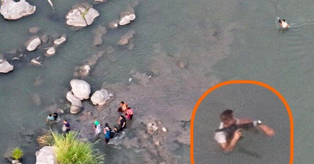 Texas Troopers Spot Armed Migrant Smuggler near Floating Buoy Barrier