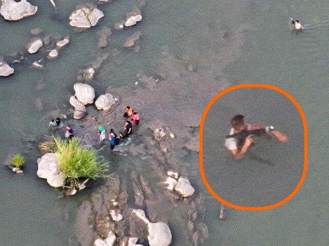 A DPS drone operator spotted an armed smuggler guiding migrants across the Rio Grande near