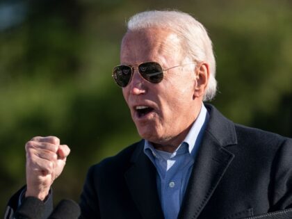 MONACA, PA - NOVEMBER 02: Democratic presidential nominee Joe Biden speaks at a campaign s