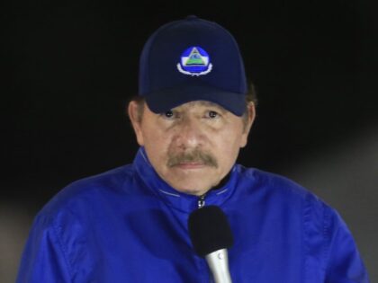 In this March 21, 2019 file photo, Nicaragua's President Daniel Ortega speaks during the inauguration ceremony of a highway overpass in Managua, Nicaragua. The U.S. State Department said Thursday, Oct. 14, 2021, that next month’s presidential elections in Nicaragua “have lost all credibility” because of President Ortega’s arrests of critics …