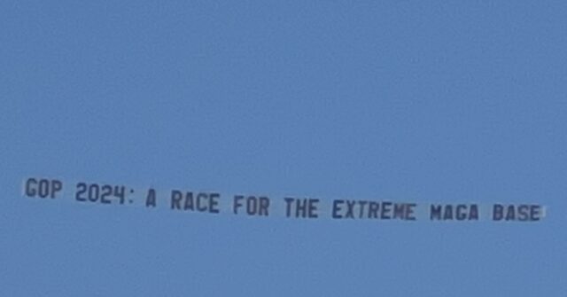 Democrats Troll Republican Debate with Banner Attacking 'MAGA Base'