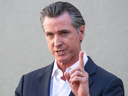 Los Angeles, CA - November 10:Gov. Gavin Newsom takes questions during a press conference on COVID-19 vaccination and housing for homeless veterans at the West Los Angeles VA Medical Center in Los Angeles on Wednesday, November 10, 2021. (Photo by Sarah Reingewirtz/MediaNews Group/Los Angeles Daily News via Getty Images)