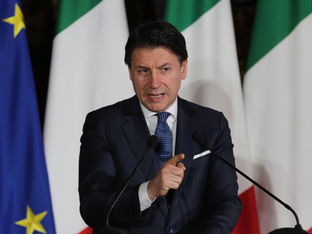 NAPOLI, ITALY - 2020/02/27: The Italian Prime Minister Giuseppe Conte, during the press co
