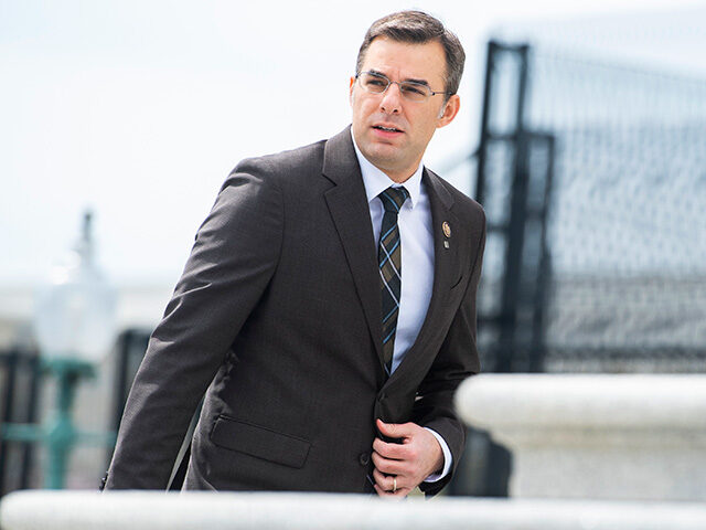 Rep. Justin Amash, I-Mich., is seen on the House steps of the Capitol before the House pas