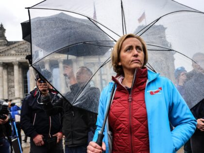 BERLIN, GERMANY - OCTOBER 08: Vice-chairwoman of the Alternative for Germany (AfD) party Beatrix von Storch, attends a protest against the rising cost of living organized by the right-wing Alternative for Germany (AfD) political party on October 8, 2022 in Berlin, Germany. Consequences stemming from Russia's ongoing war in Ukraine …