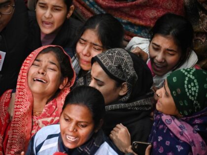 Grieving family members while mortal remains of Anjali being brought to her residence after the autopsy at Karan Vihar on January 3, 2022 in New Delhi, India. An incident in Delhi's Sultanpuri involving the death of a woman in her 20s who was dragged naked for 12 kilometers by a …