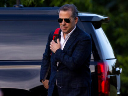 Hunter Biden, son of US President Joe Biden, arrives at Fort Lesley J. McNair in Washington, DC, US, on Sunday, June 25, 2023. President Joe Biden led Republican front-runner Donald Trump in a hypothetical 2024 election rematch in an NBC News poll, though his edge is within the survey's margin …