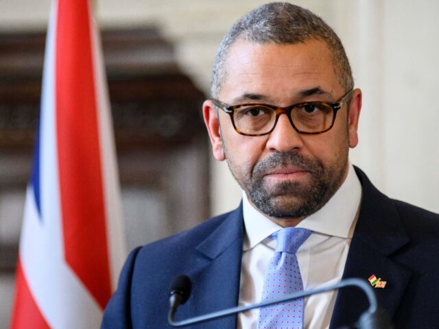 ROME, ITALY - FEBRUARY 09: Britain's Foreign Secretary James Cleverly attends a press conf