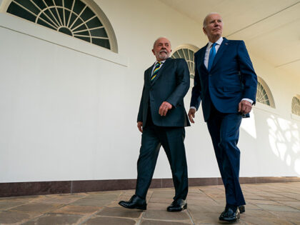 U.S. President Joe Biden (R) and Brazil President Luiz Inácio Lula da Silva (L) walk to the Oval Office before a bilateral meeting at the White House on February 10, 2023, in Washington, DC. President Lula da Silva is visiting the United States for the first time since being elected …