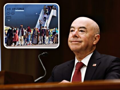 WASHINGTON, DC - APRIL 18: U.S. Secretary of Homeland Security Alejandro Mayorkas speaks d