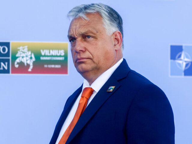 Viktor Orban, the President of Hungary, attends NATO Summit at LITEXPO Lithuanian Exhibiti
