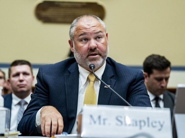 Gary Shapley, a supervisory agent at the Internal Revenue Service (IRS), during a House Oversight and Accountability Committee hearing in Washington, D.C., U.S., on Wednesday, July 19, 2023. A supervisory agent at the Internal Revenue Service (IRS) claimed to lawmakers that the Department of Justice mishandled With the Hunter Biden investigation and the US Attorney for Delaware, David Weiss, being prevented from bringing charges wherever he wants.  Photographer: Haiyun Jiang/Bloomberg via Getty Images