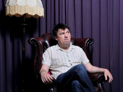 LONDON, UNITED KINGDOM - MAY 17: Portrait of Irish comedy writer and director Graham Linehan photographed at his home in London, on May 17, 2012. Linehan is best known as the creator of popular TV comedies Father Ted, Black Books and The IT Crowd. (Photo by Rob Monk/Edge Magazine/Future via …