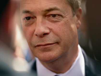 AYLESBURY, UNITED KINGDOM - APRIL 30: UK Independence Party (UKIP) leader Nigel Farage tal