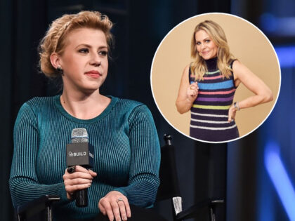 Candace Cameron Bure and Jodie Sweetin attend the AOL Build Speakers Series to discuss "Fu