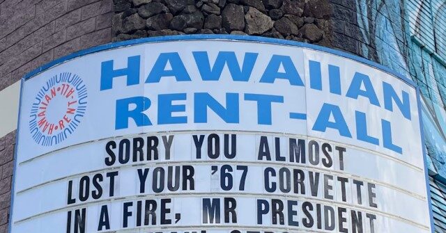'Not Always About You': Hawaii Sign Chastises Biden for Kitchen Fire Story