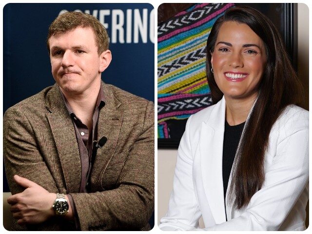 James O'Keefe and Hanna Giles. (Getty Images/Twitter)