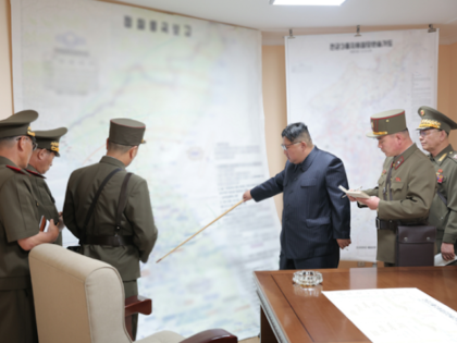 Kim Jong-un presides over military drills on August 31, 2023 (Rodong Sinmun/Government of North Korea)