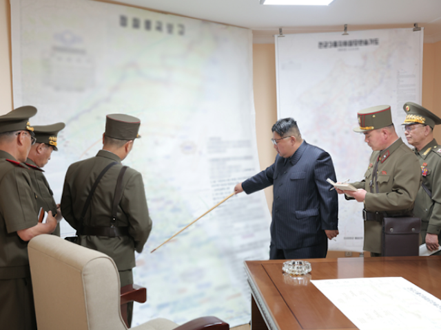 Kim Jong-un presides over military drills on August 31, 2023 (Rodong Sinmun/Government of