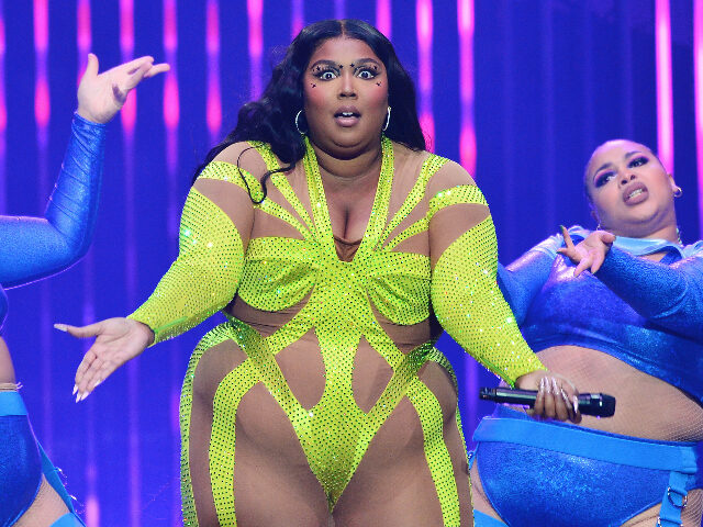 LONDON, ENGLAND - MARCH 15: Lizzo performs at The O2 Arena on March 15, 2023 in London, En