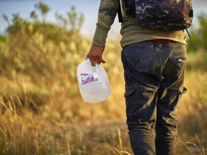 Migrant walking through border brush. (File Photo: U.S. Border Patrol)