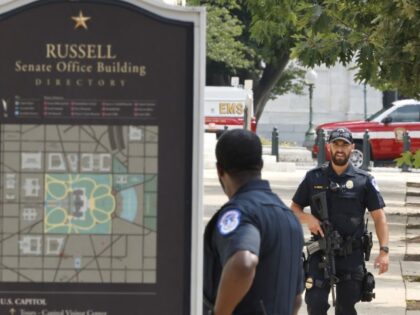 U.S. Capitol Police Respond To Reports Of Shooting Inside Russell Senate Office Building WASHINGTON, DC - AUGUST 02: U.S. Capitol police officers stand guard outside of the Russell Senate office building after a report of an active shooter on August 02, 2023 in Washington, DC. Police responded to a call …